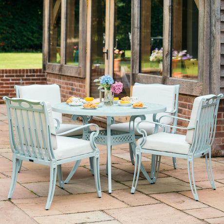Scroll outdoor table by Oxleys. Available at Cedar Nursery, Surrey