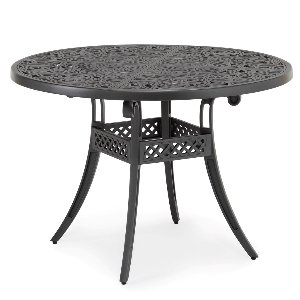 Scroll 1120mm Round Aluminium Dining Table - Scroll Collection by Oxleys outdoor furniture