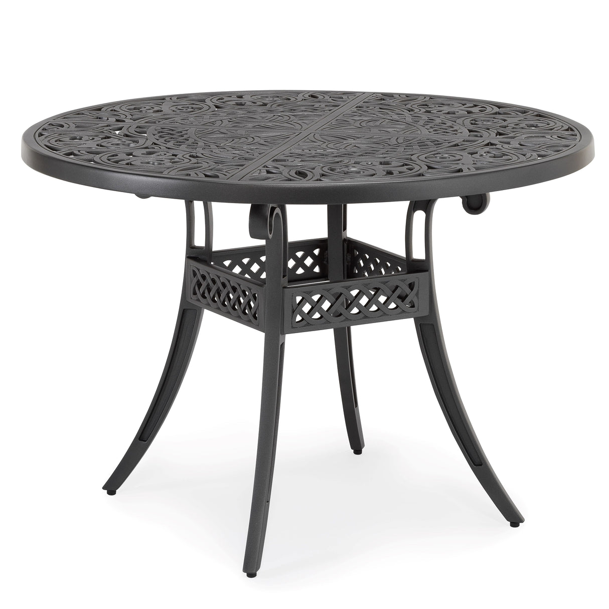 Scroll 1120mm Round Aluminium Dining Table - Scroll Collection by Oxleys outdoor furniture