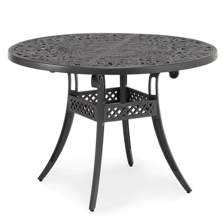 Scroll 1120mm Round Aluminium Dining Table - Scroll Collection by Oxleys outdoor furniture