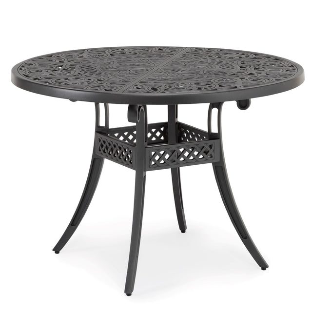 Scroll 1120mm Round Aluminium Dining Table - Scroll Collection by Oxleys outdoor furniture