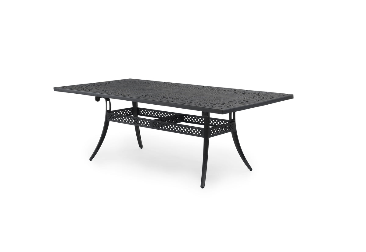 Scroll 2220mm Rectangular Aluminium Dining Table - Scroll Collection by Oxleys outdoor furniture
