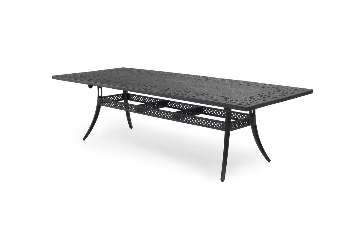 Scroll 2750mm Rectangular Aluminium Dining Table - Scroll Collection by Oxleys outdoor furniture