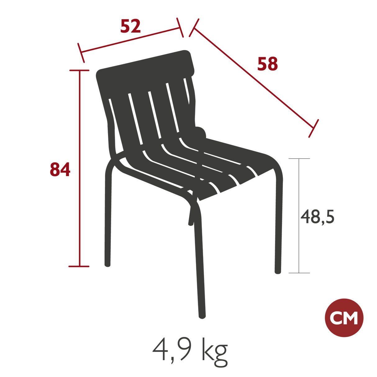 Stripe Chair - Cedar Nursery - Plants and Outdoor Living