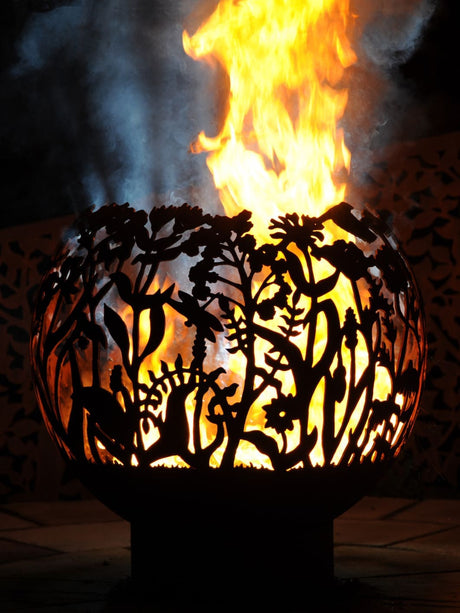 Wildflower Sphere Firepit - Cedar Nursery - Plants and Outdoor Living