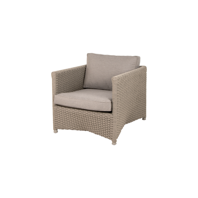Diamond Lounge Chair - Taupe, Soft Rope
