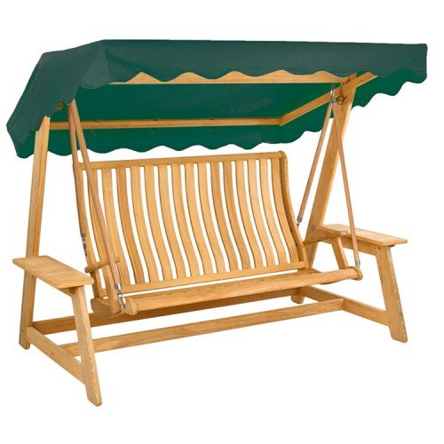 Ex-Display Roble Swing Seat with Green Canopy - Cedar Nursery - Plants and Outdoor Living