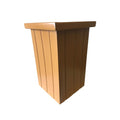 Fibreglass Tongue & Groove Cube Planter - Cedar Nursery - Plants and Outdoor Living