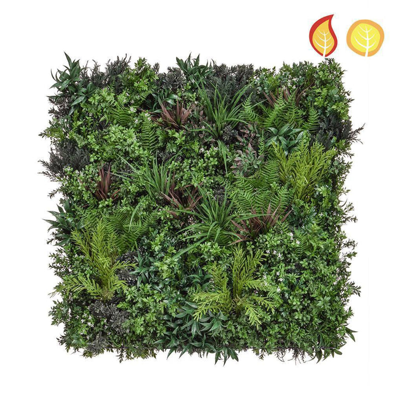 Greenwall Mat Mixed Artificial Plant Wall - Cedar Nursery - Plants and Outdoor Living